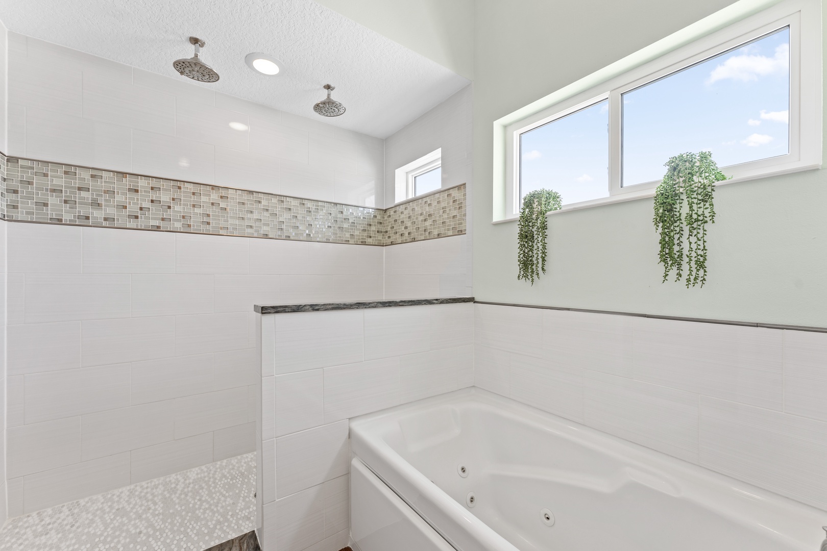 Ensuite bathroom with separate shower and tub