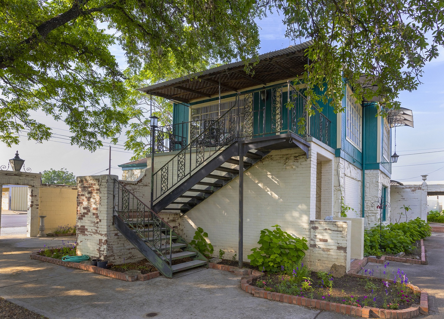 Ascend the stairs to reach this exceptional home