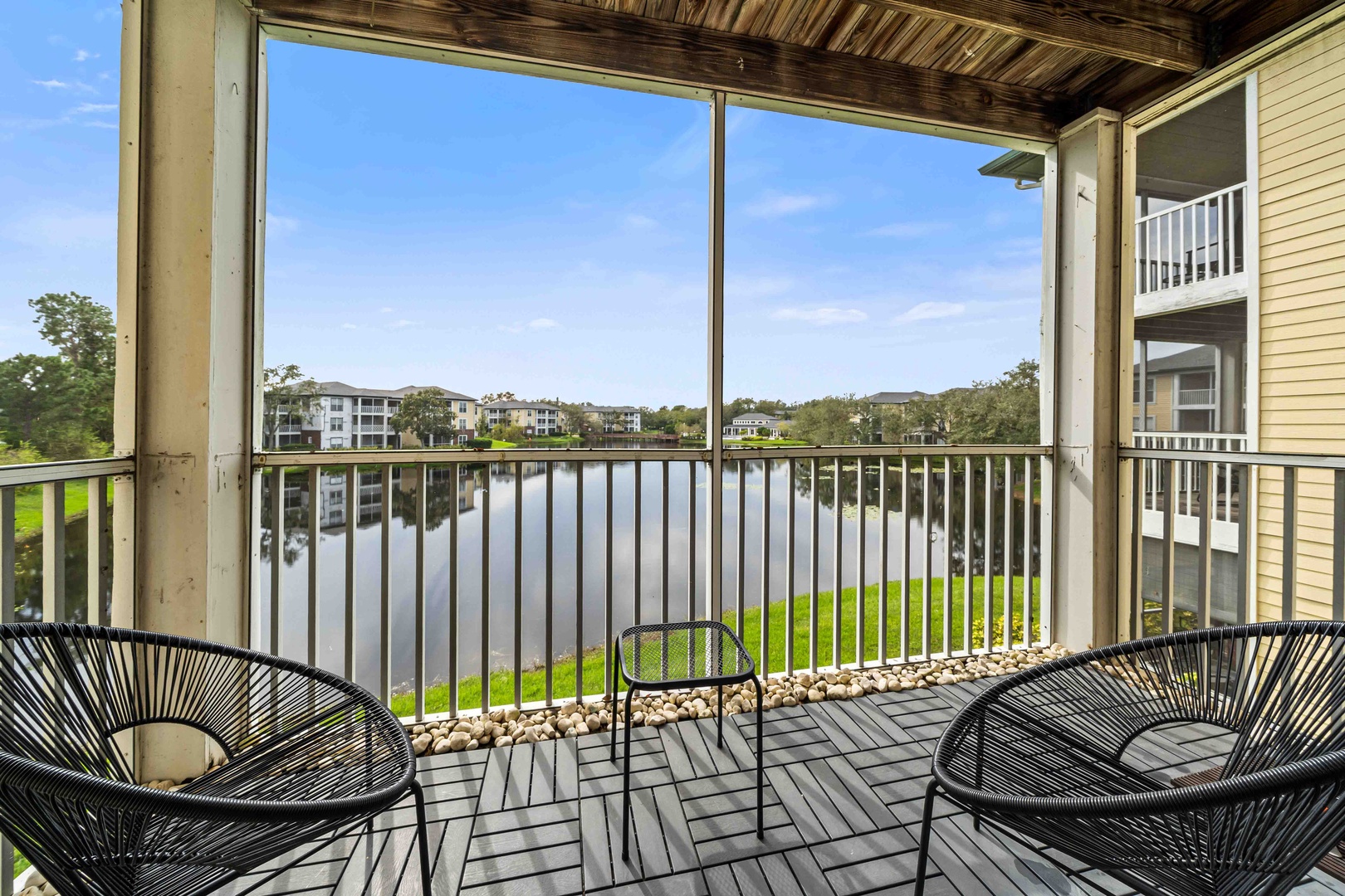 Dine al fresco or enjoy your morning coffee on the balcony with water views