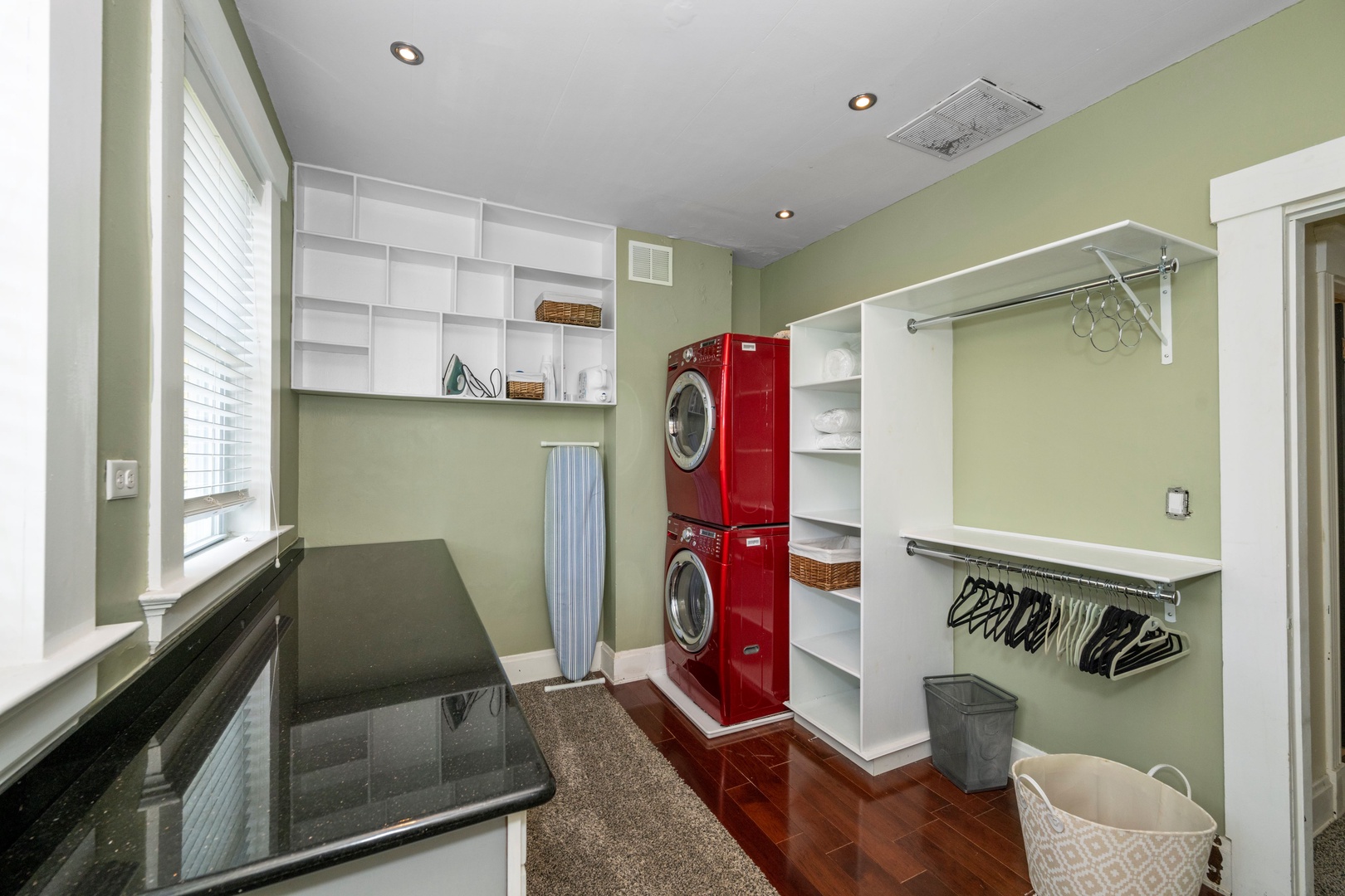 Private laundry is available for your stay, tucked away on the second floor