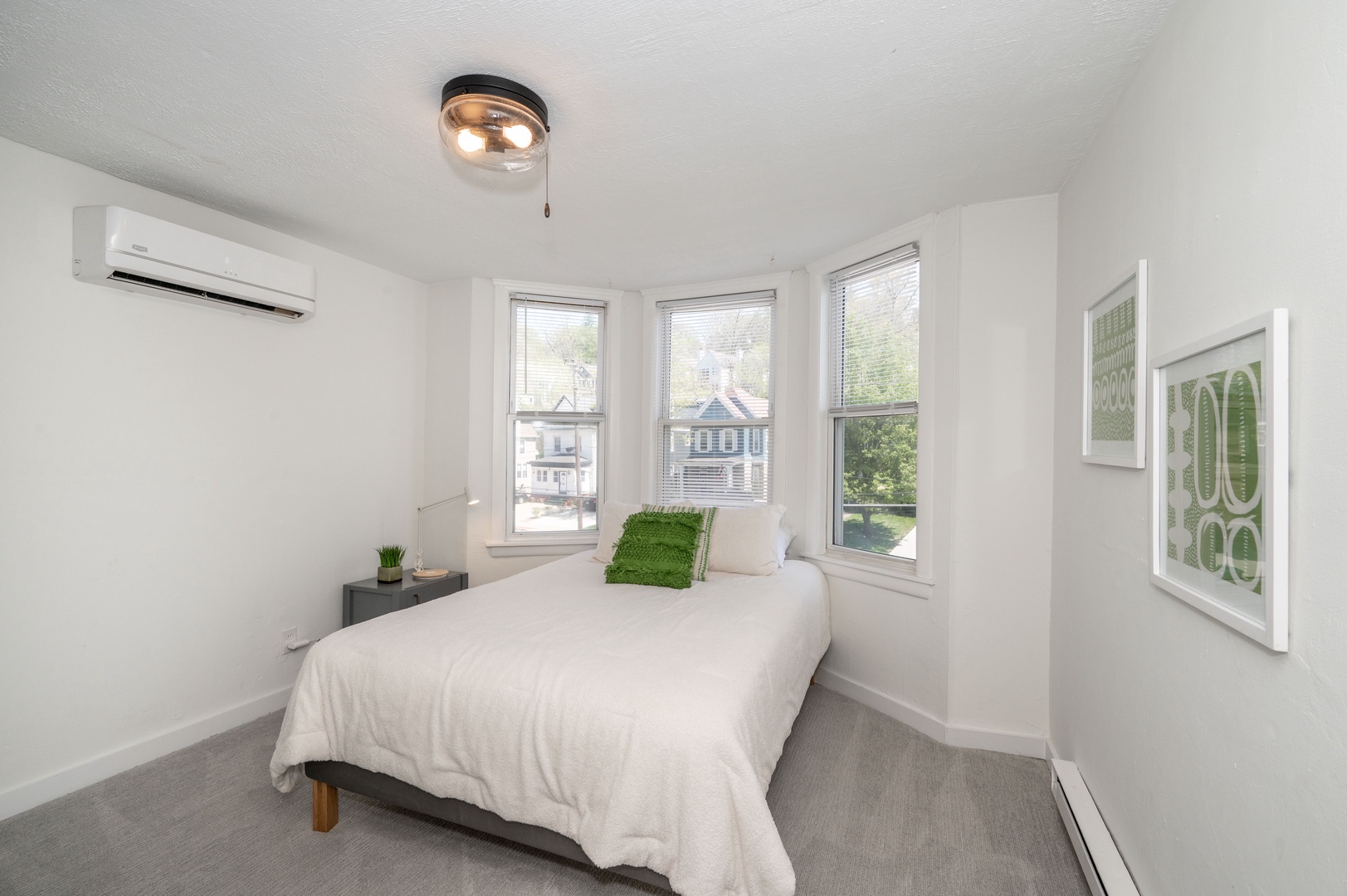 Apt 2 – The 1st of 2 queen bedrooms, with beautiful windows & closet space
