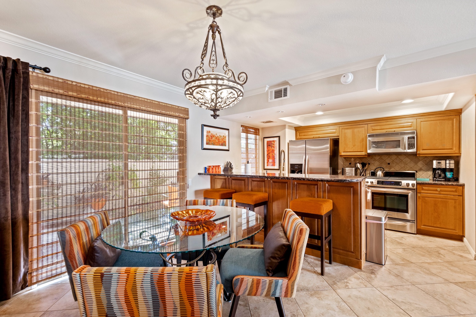 Dining and kitchen area