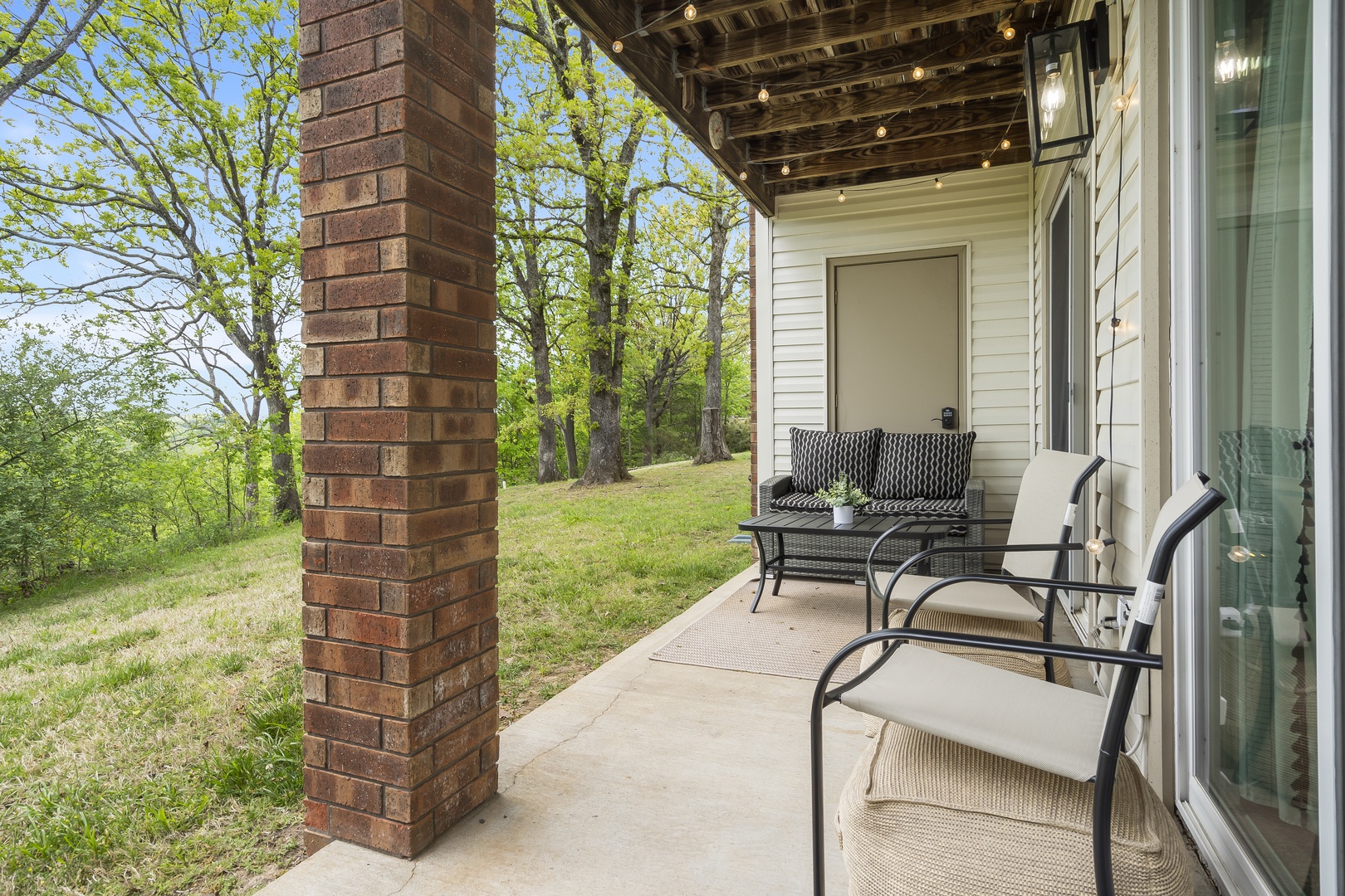 Unwind in the fresh air while soaking in the serene view from the patio