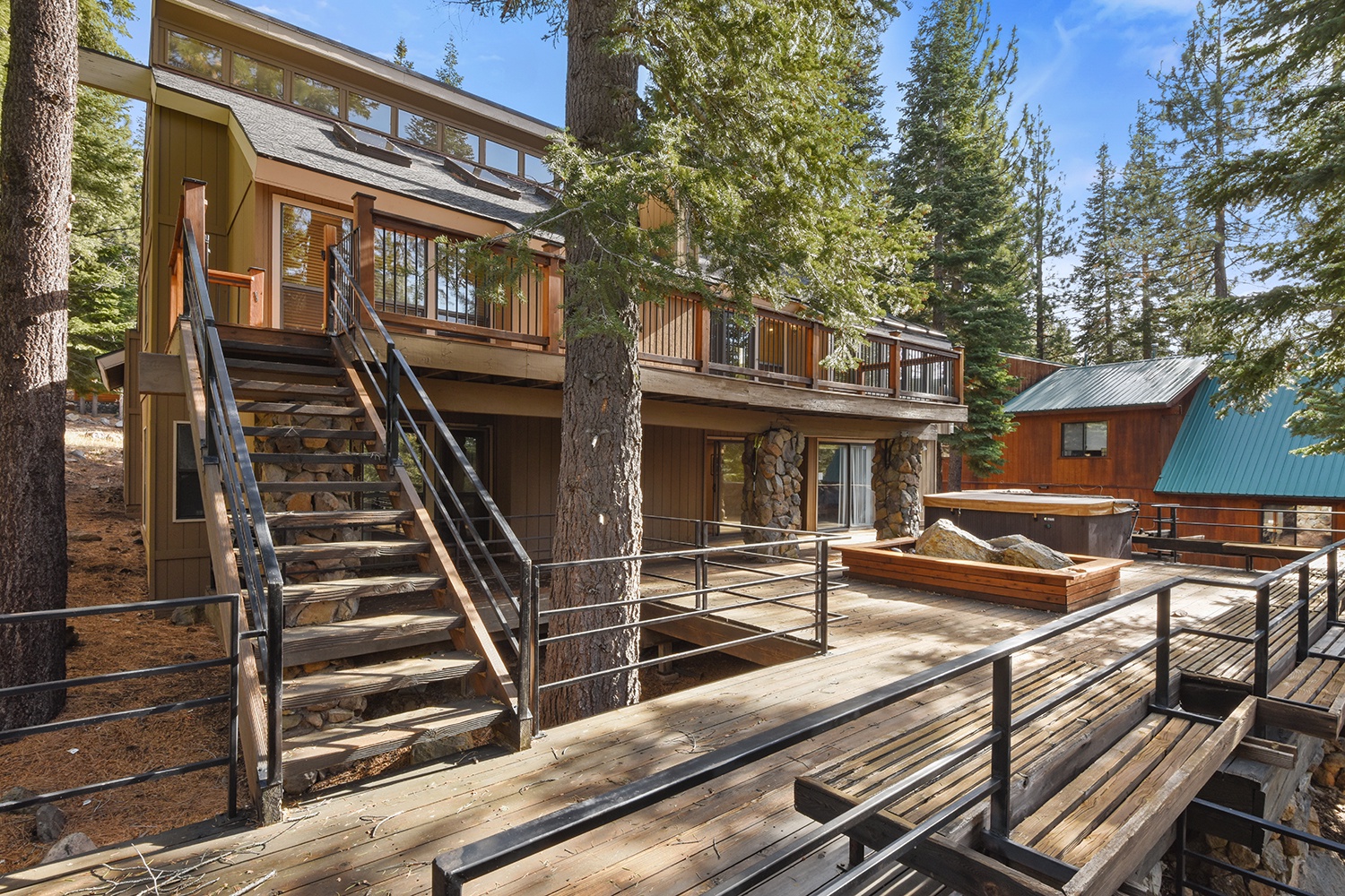 Hot tub and large deck