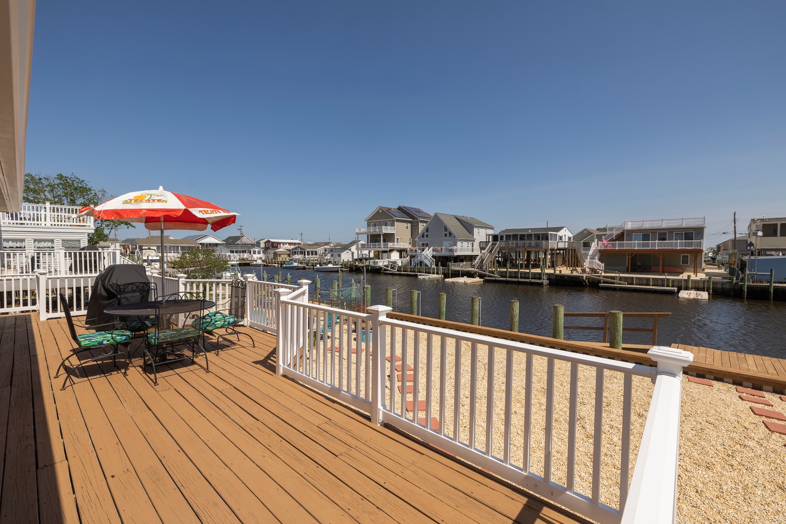 Indulge in the expansive deck overlooking the lagoon