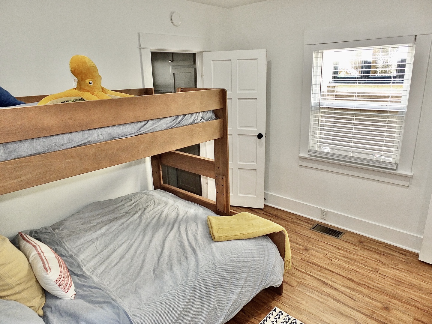The 2nd bedroom off the Jack & Jill bath boasts twin-over-queen bunks