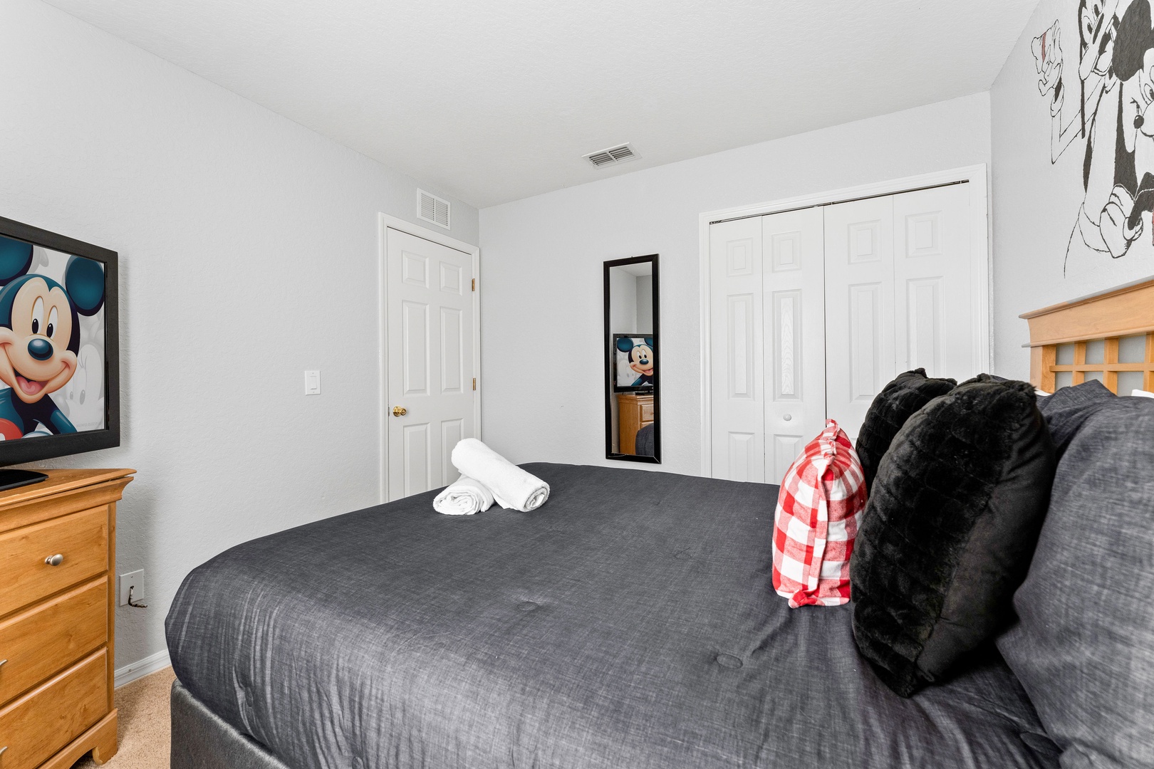 Bedroom 3 (2nd Floor) with queen bed, and  Smart TV