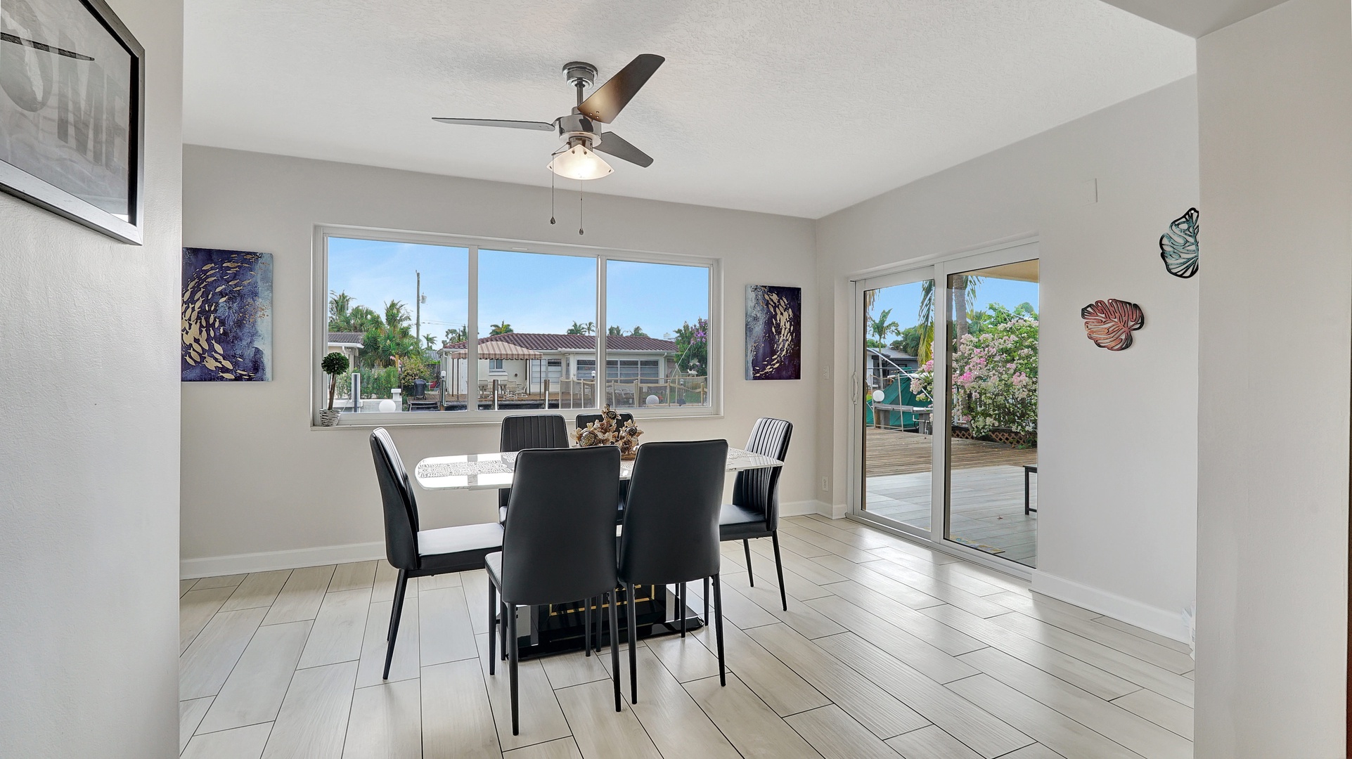 Dining table with seating for 6