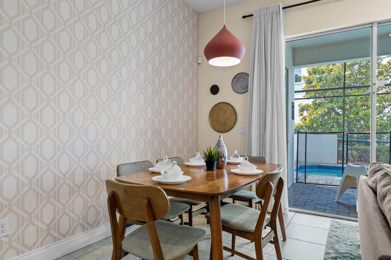 Dining table with seating for 4