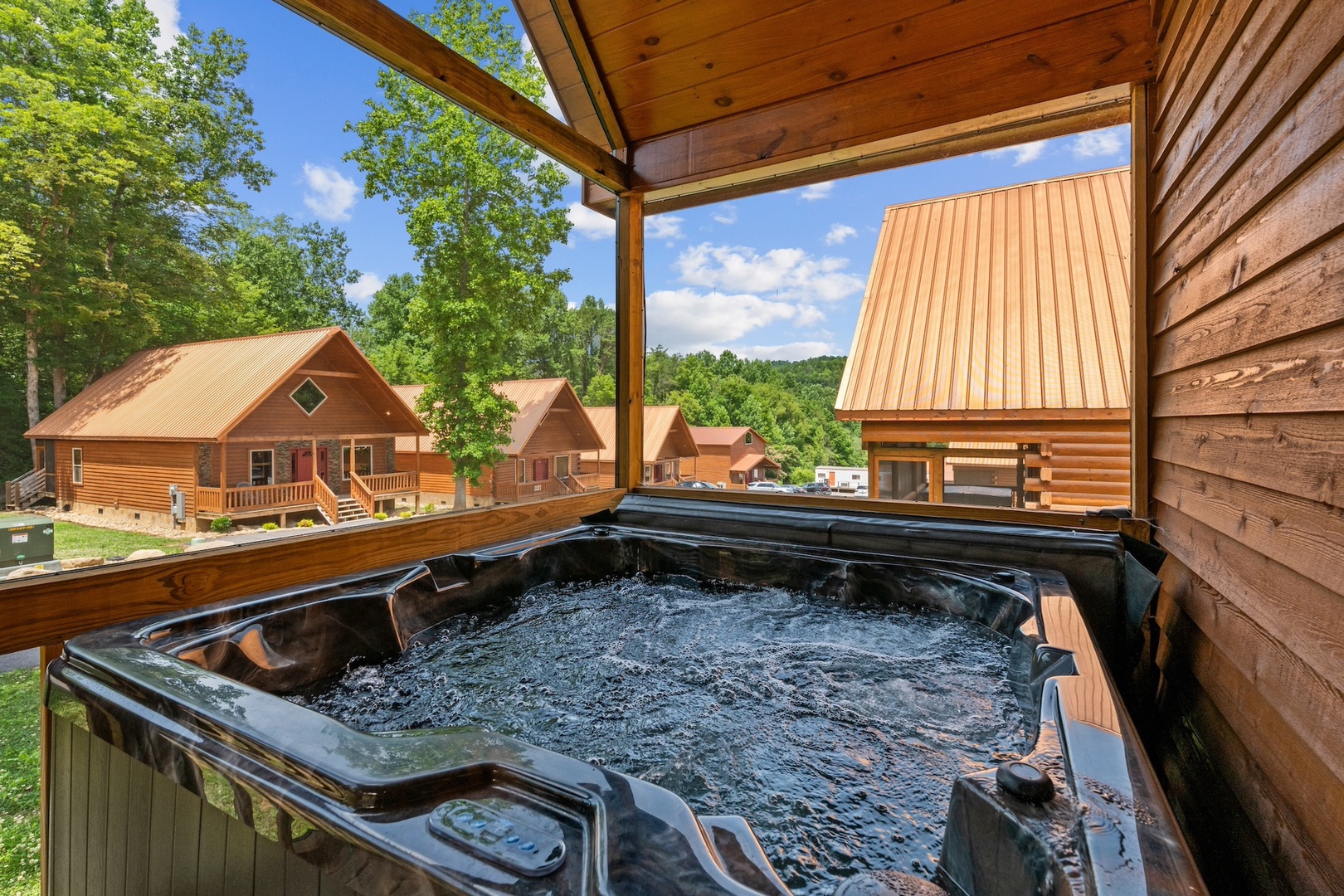 Bask in bubbling bliss in your very own hot tub!