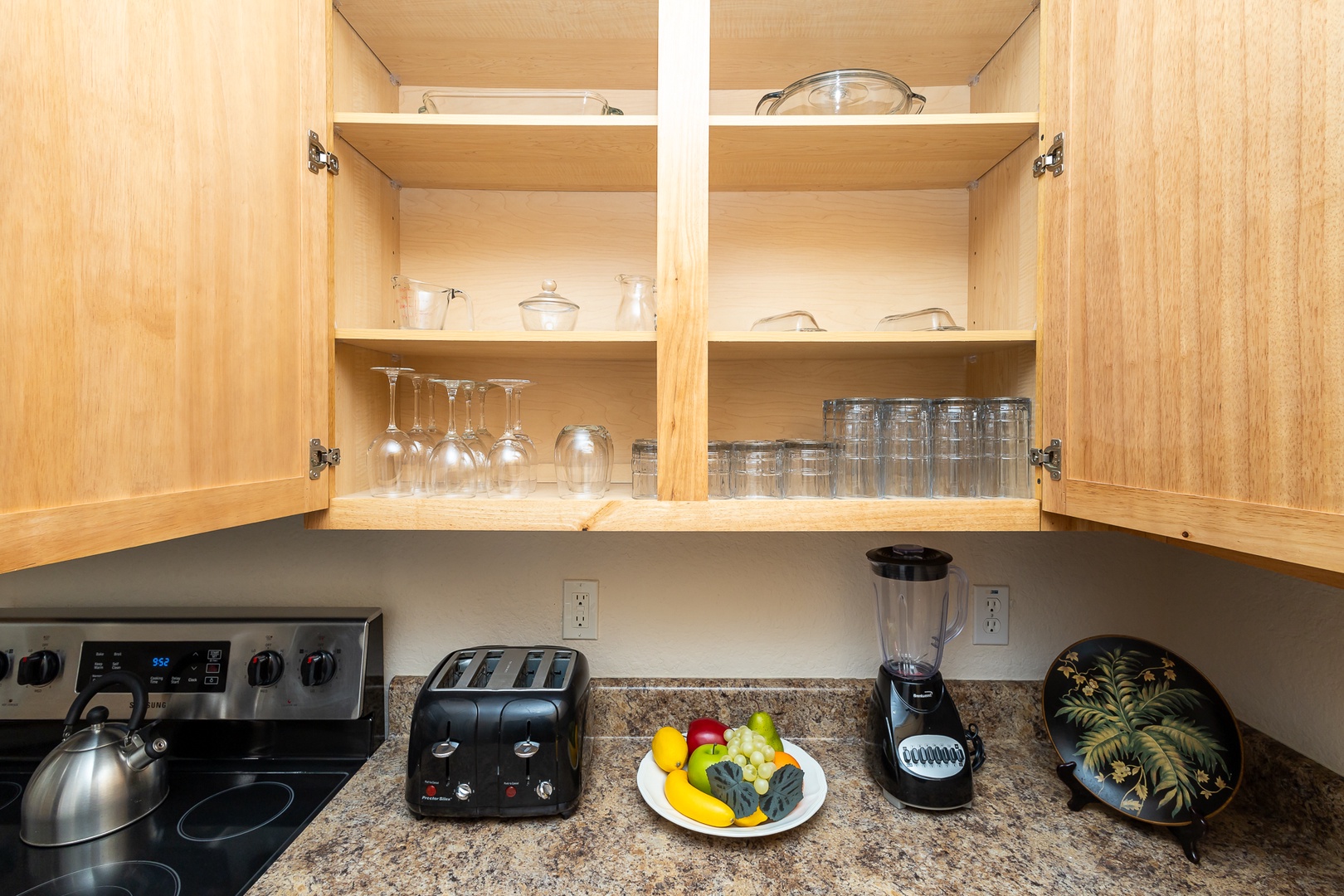 The kitchen comes fully equipped to whip up your favorite meals