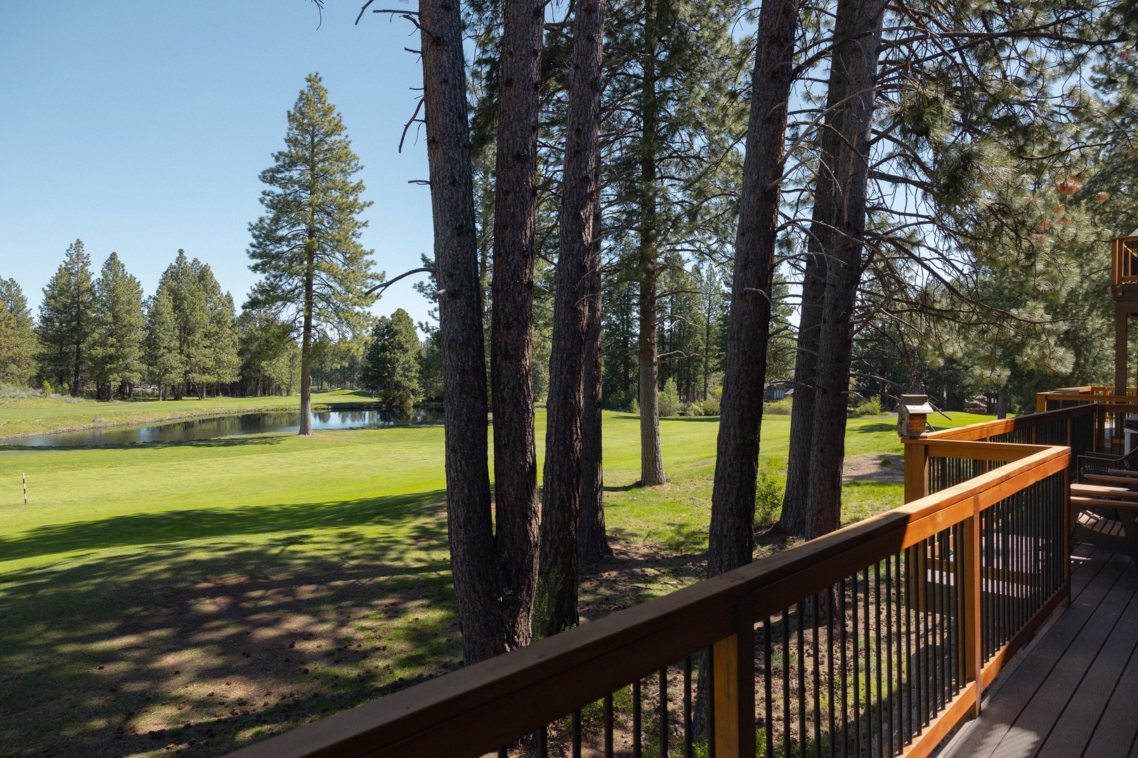 Lounge the day away with stunning golf course views on the deck