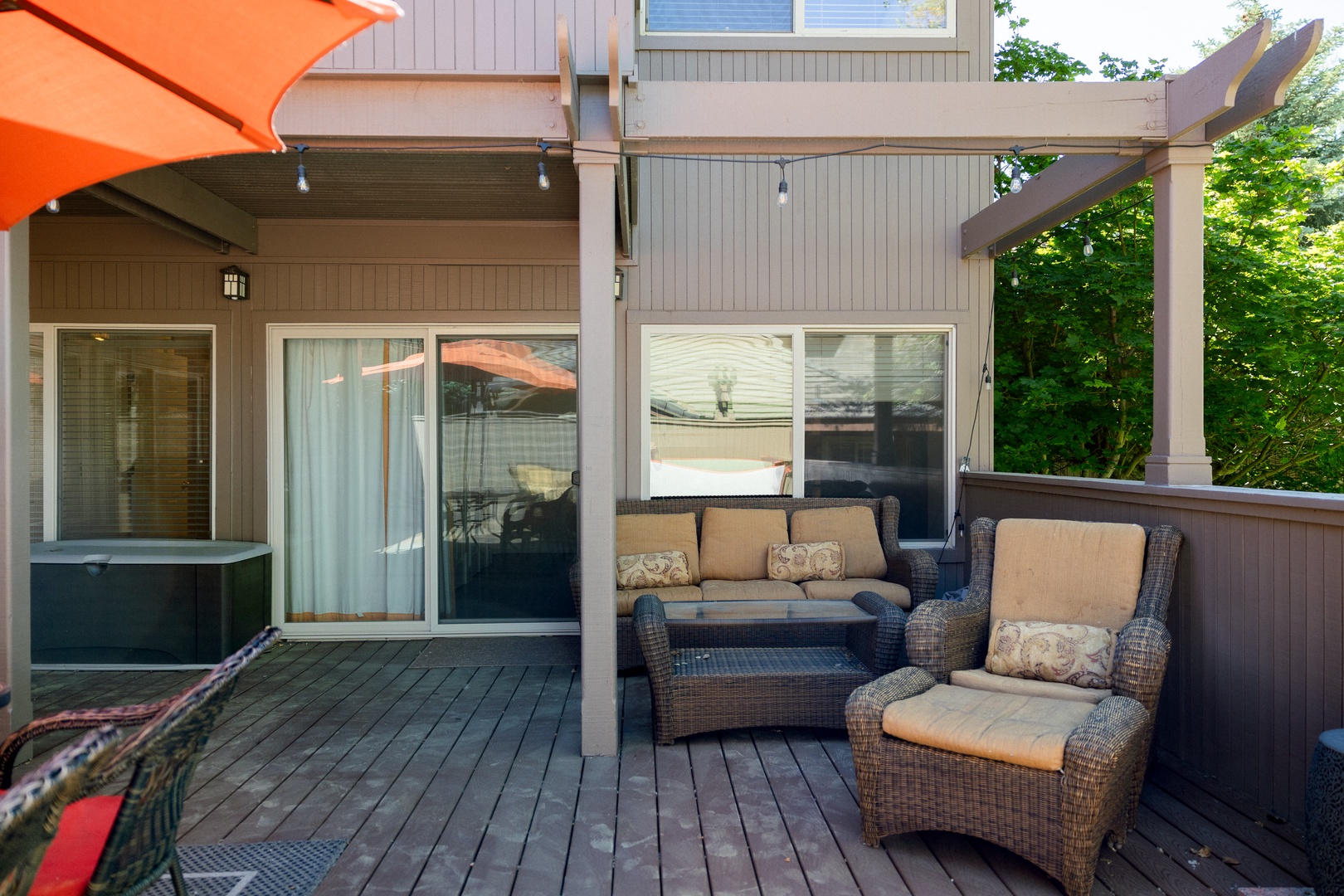 Lounge the day away or dine alfresco on the spacious deck