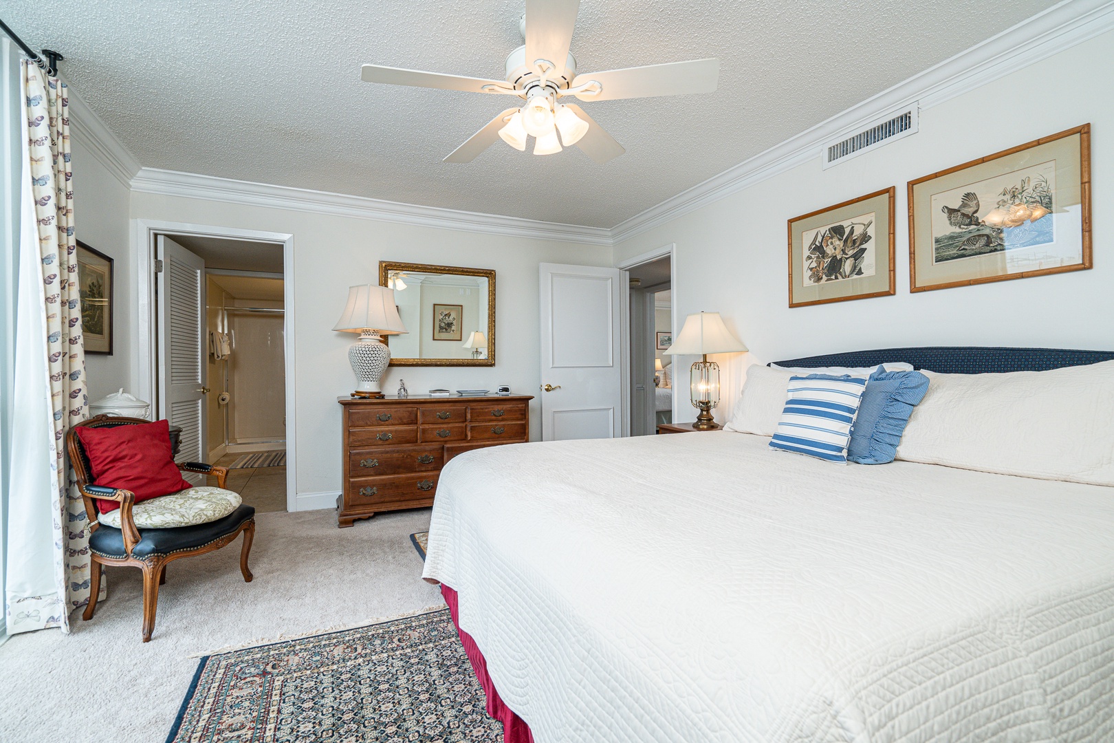 The regal king suite boasts a private ensuite, TV, & stunning city views