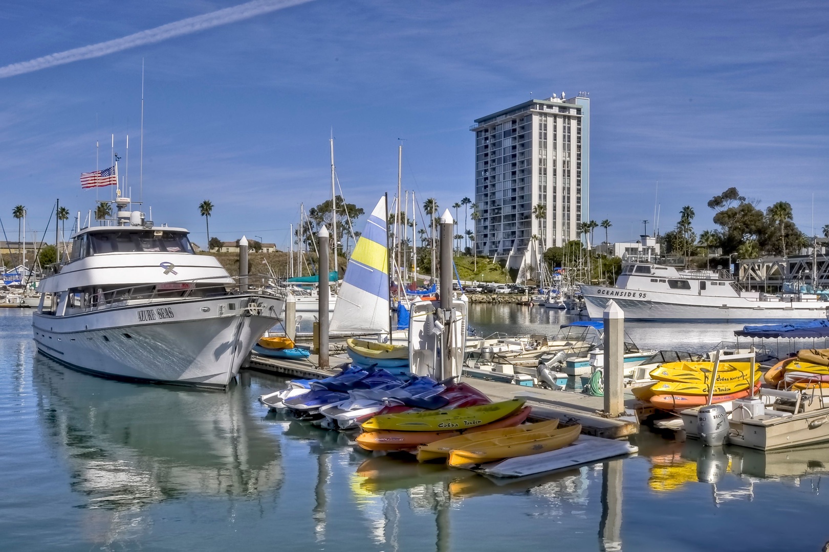 Explore local attractions such as the Oceanside Harbor