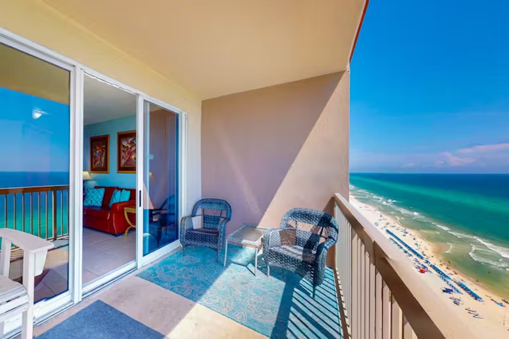 Lounge the day away with stunning ocean views on the balcony