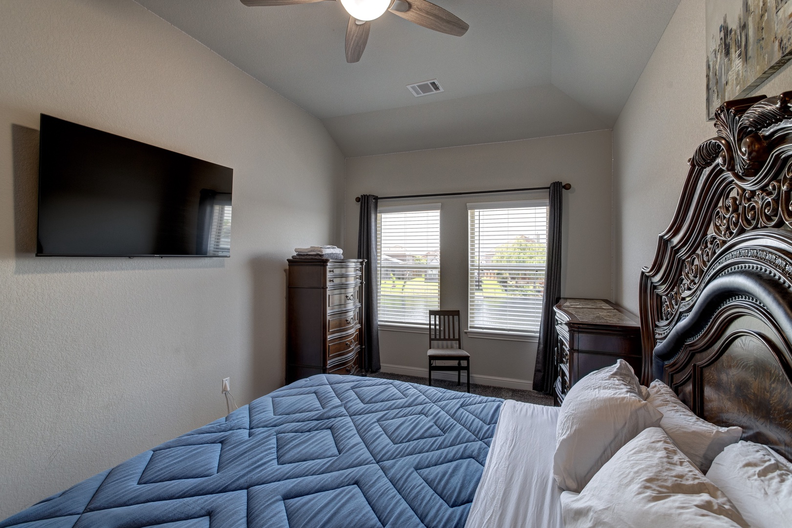 Bedroom 5 with king bed, and Smart TV