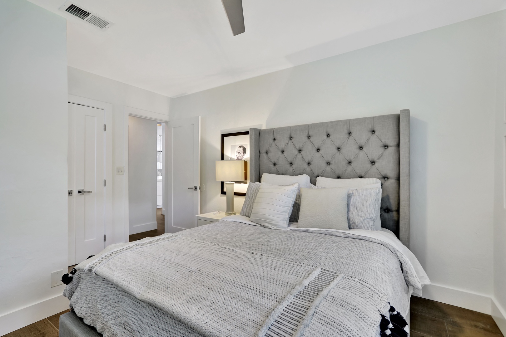 The final bedroom retreat showcases a plush queen bed & ensuite bath