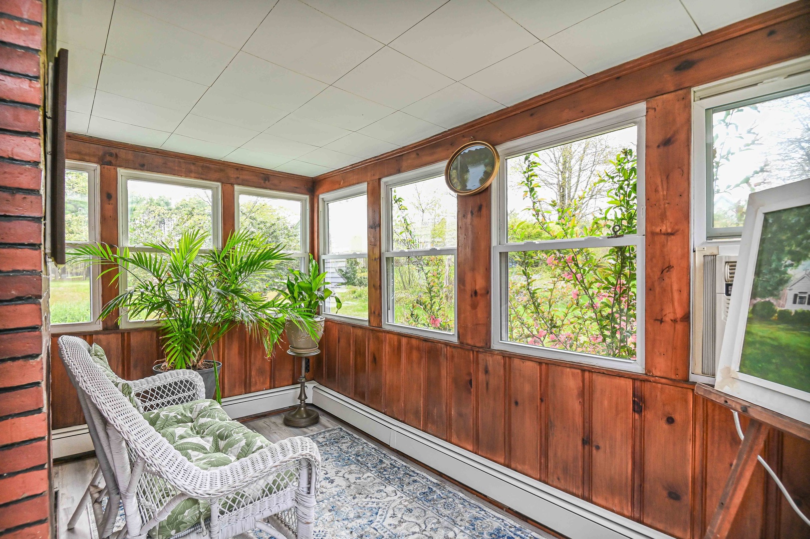 Soak up the sun on the enclosed porch