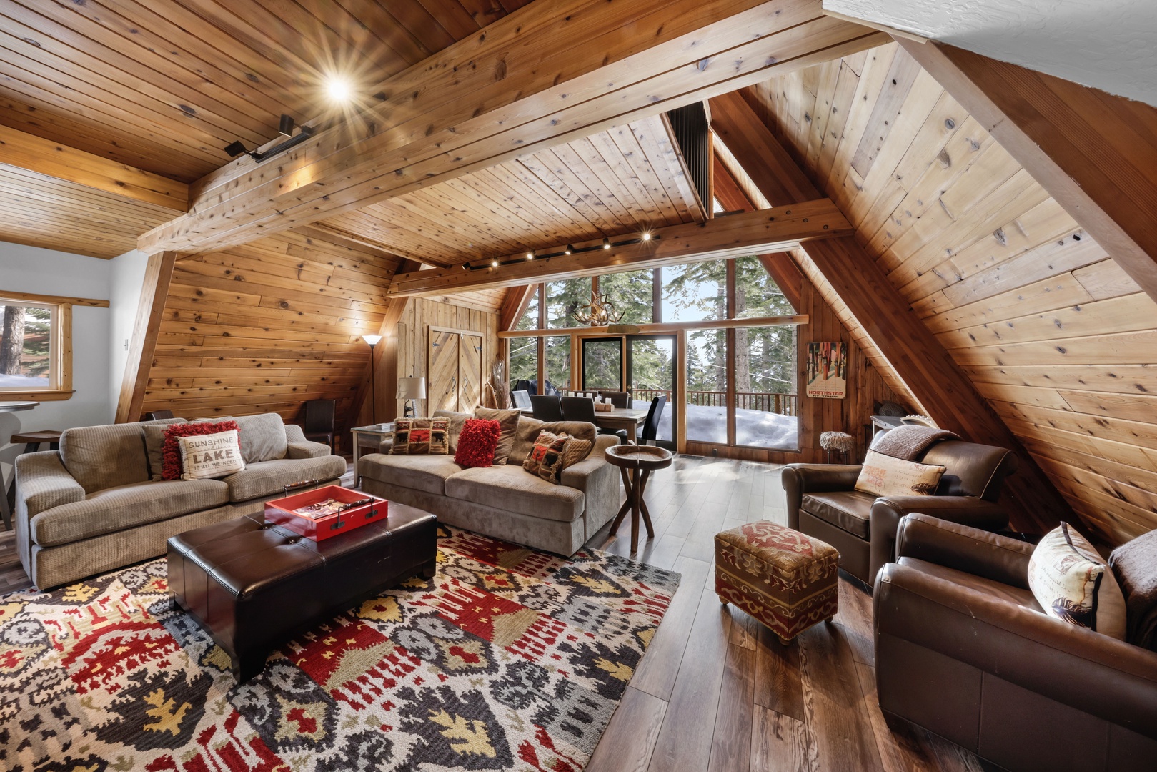 Ample seating for family and friends in the living area