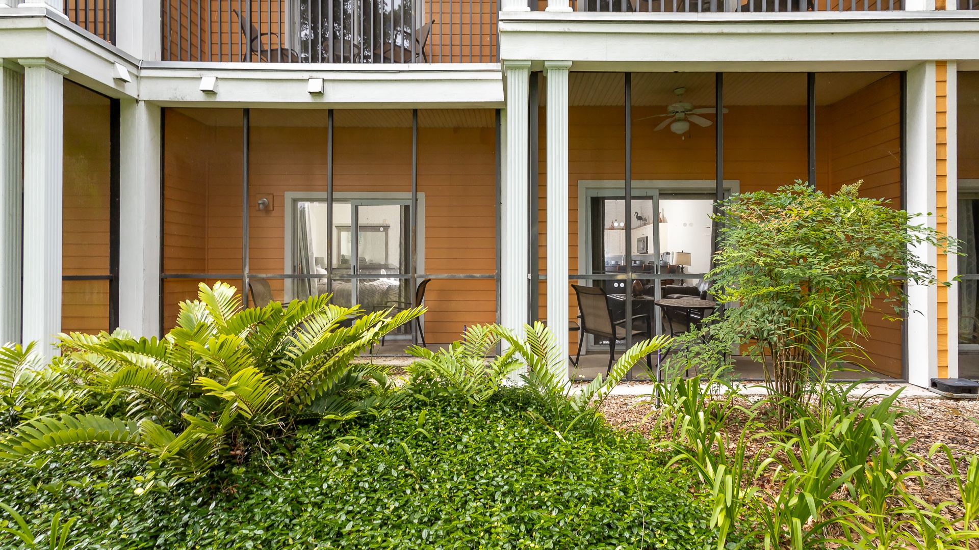 Enjoy the fresh air on the screened patio