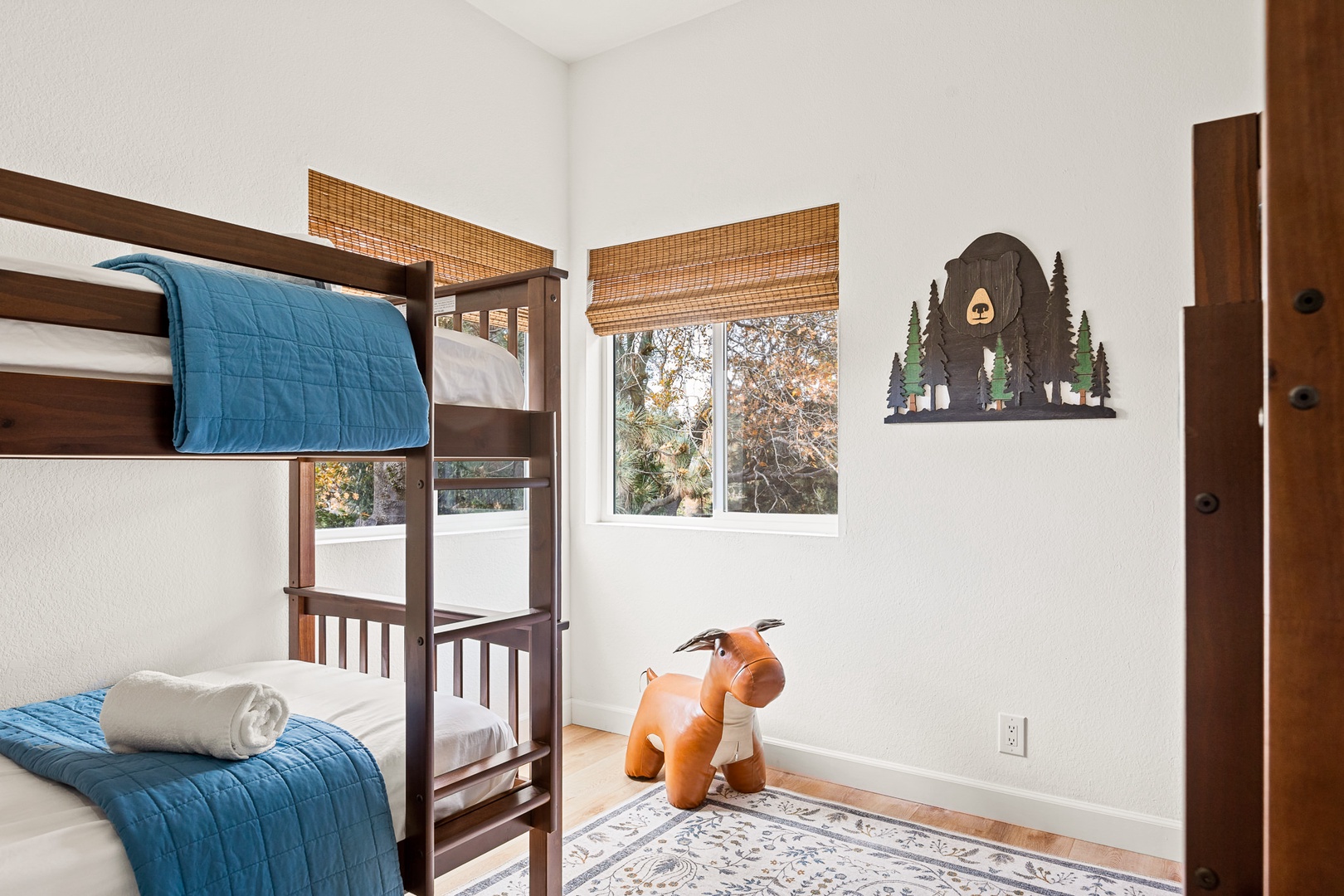 The final 1st floor bedroom offers 2 comfortable twin-over-twin bunkbeds