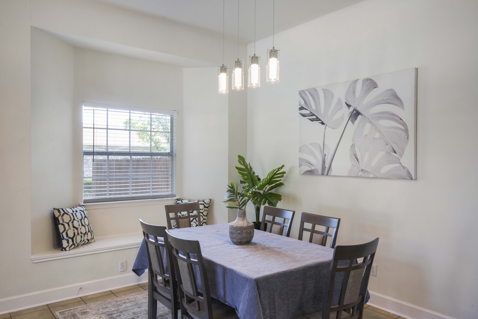 Dining table with seating for 6