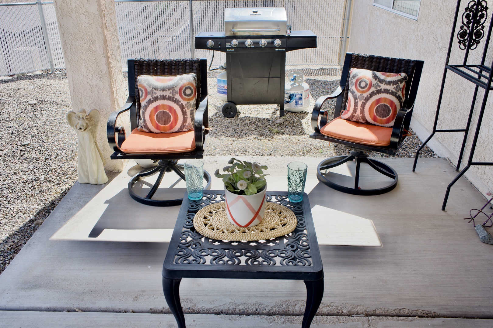 Enjoy the fresh air on the back patio