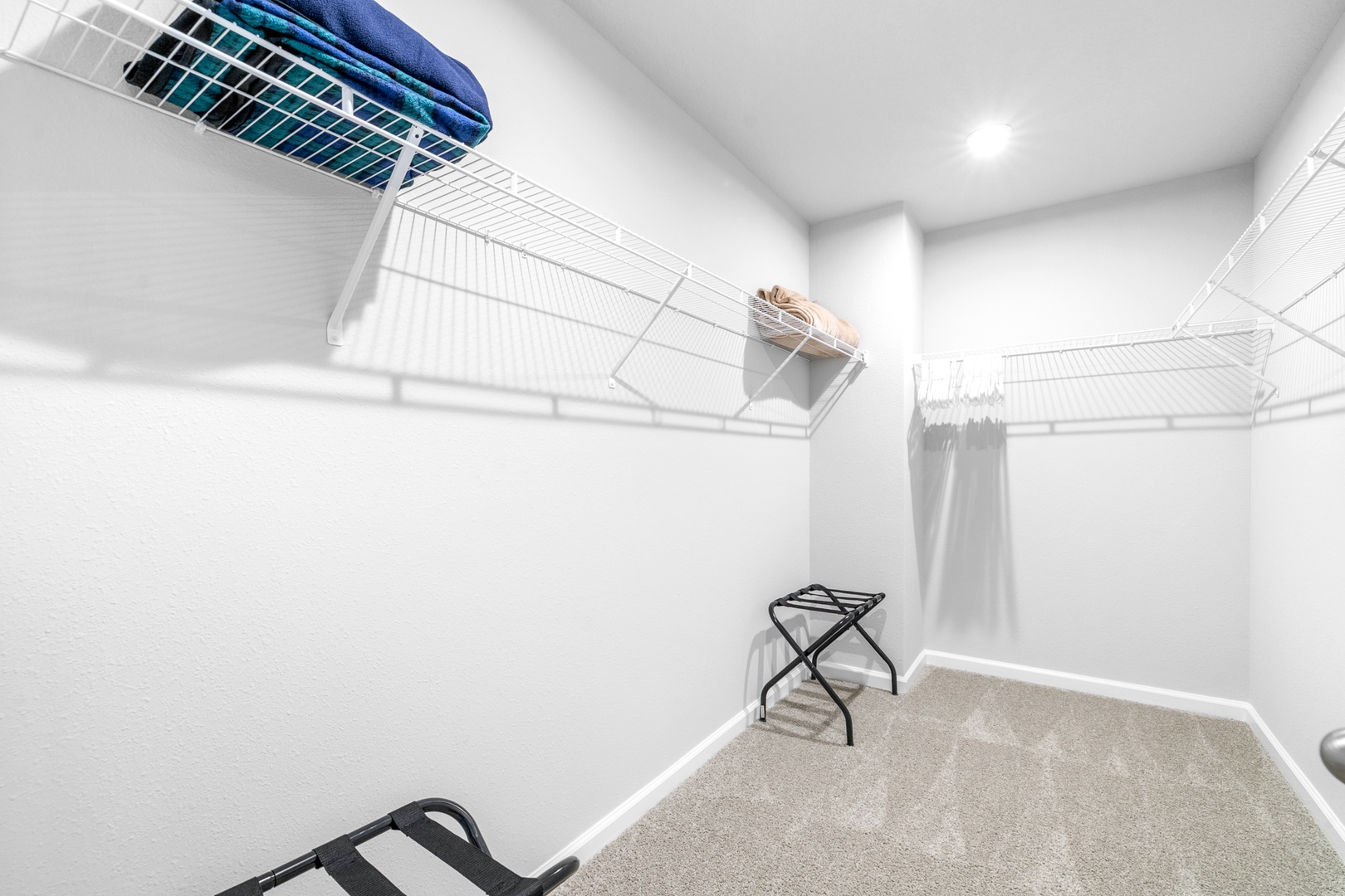 Spacious walk-in closet