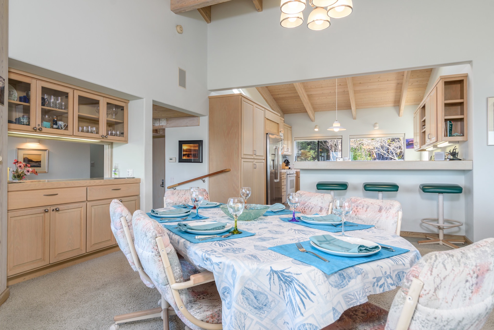 Dining and kitchen area