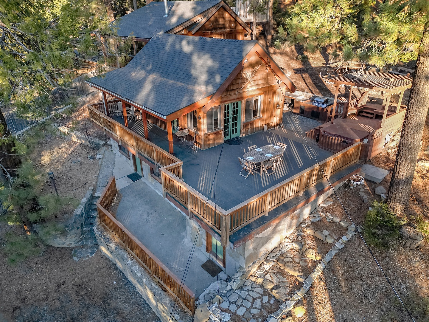 Aerial View of Mountainside Overlook