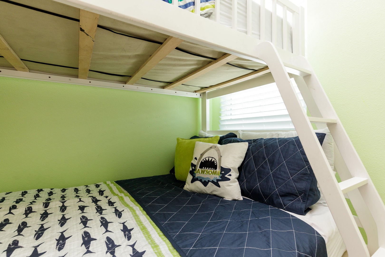 Bedroom #3 bunk beds (twin over twin and twin over full) with an attached en-suite bathroom