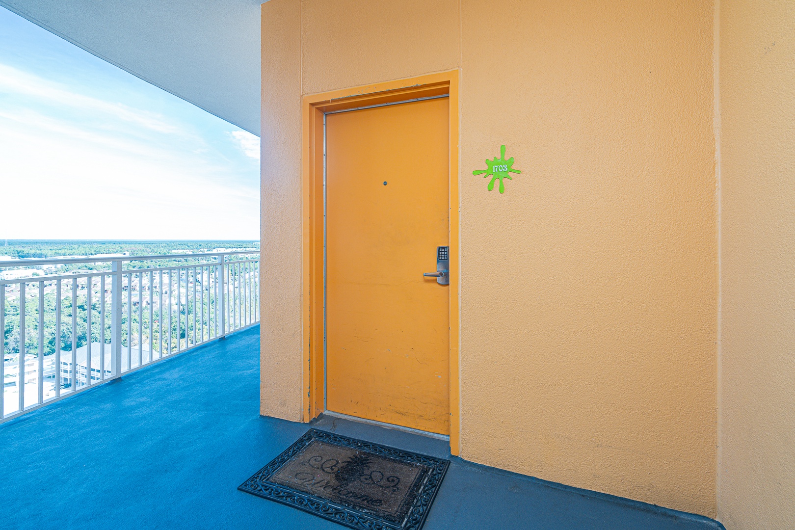 This condo is equipped with keyless entry for guest convenience