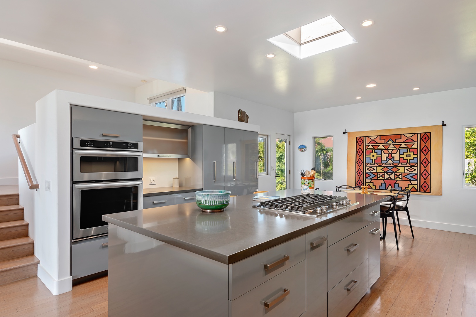 Full Kitchen with stainless steel appliances