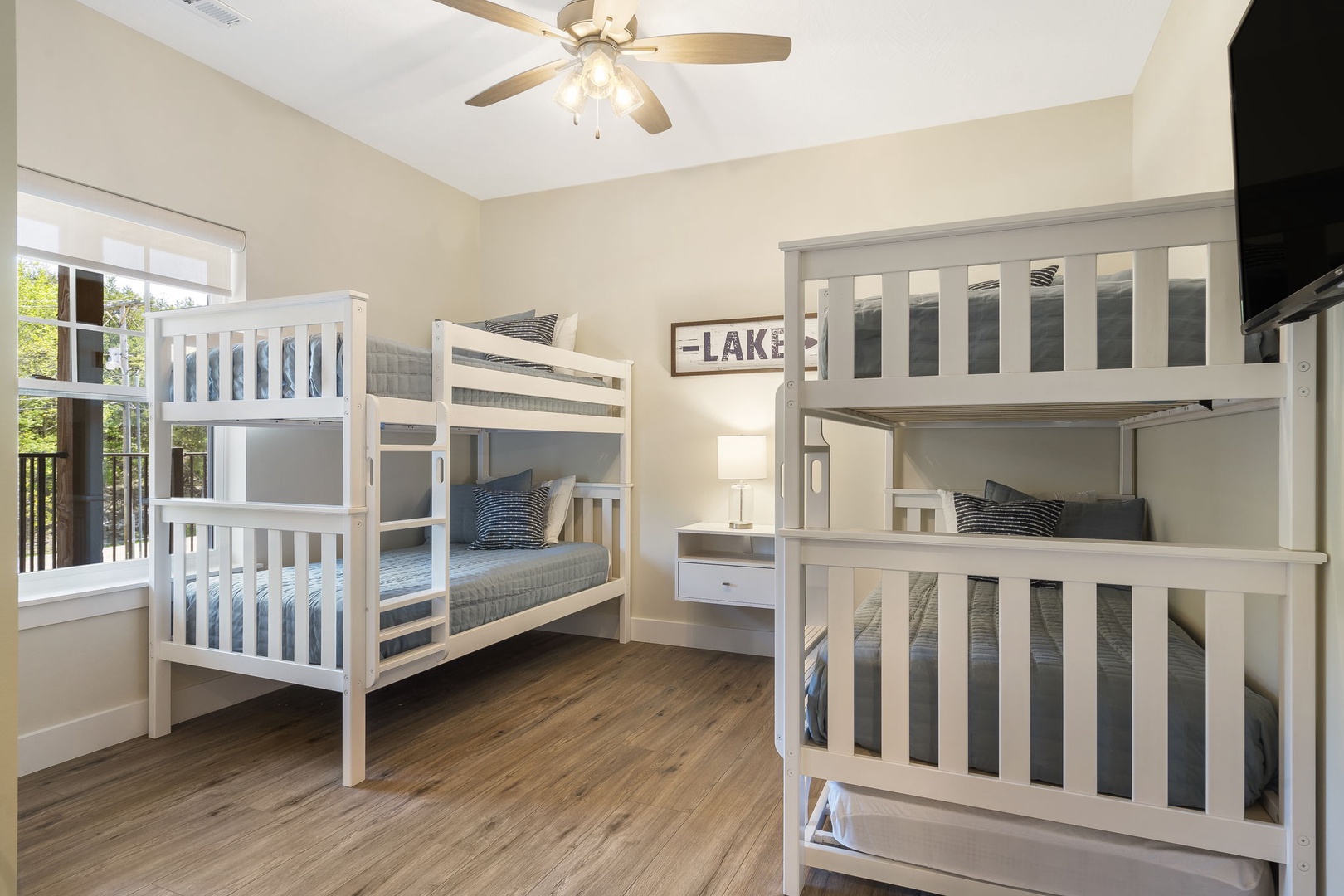 The charming Bunk Room offers two Twin-Over-Twin Bunks, with an additional Twin Trundle