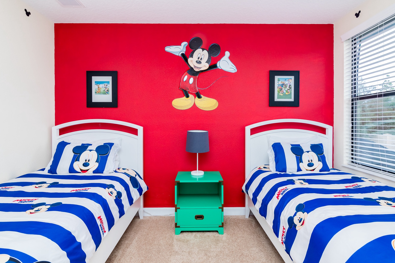 Bedroom 4 Mickey Mouse themed with 2 Twin beds, and Smart TV (2nd floor)