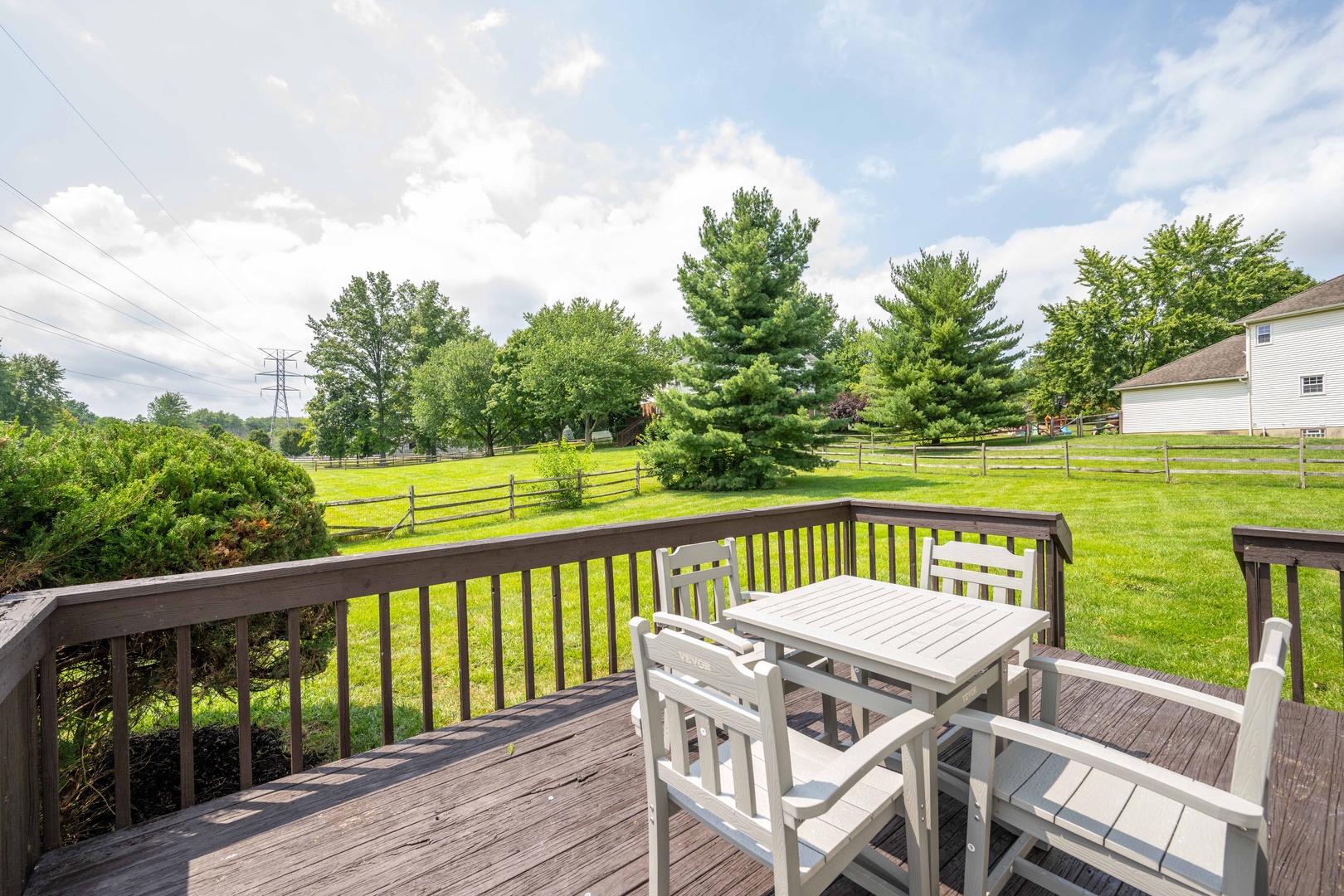 Deck with outdoor seating