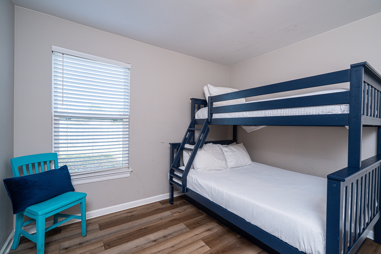 This 2nd floor bedroom offers a twin-over-full bunkbed & twin trundle