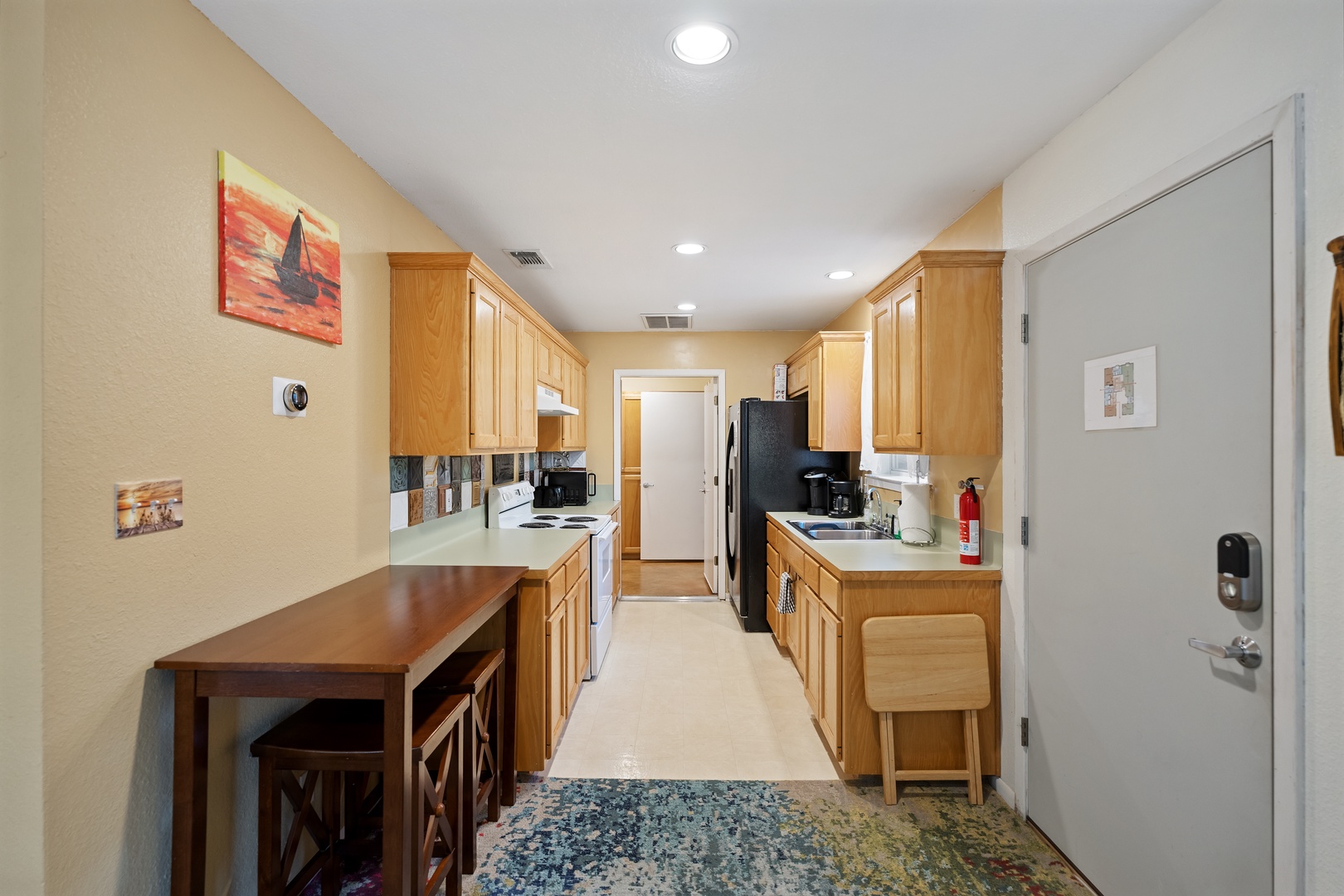 Guests staying in the casita will enjoy privacy and a separate kitchen