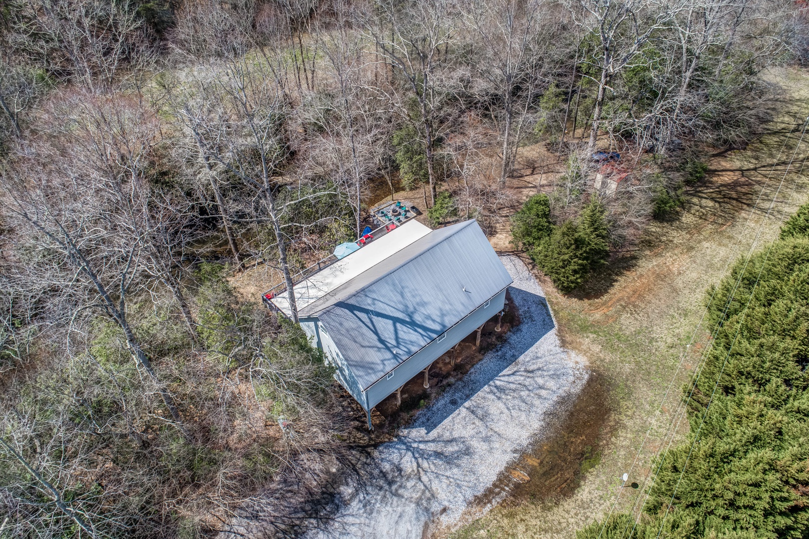 Aerial of the cabin