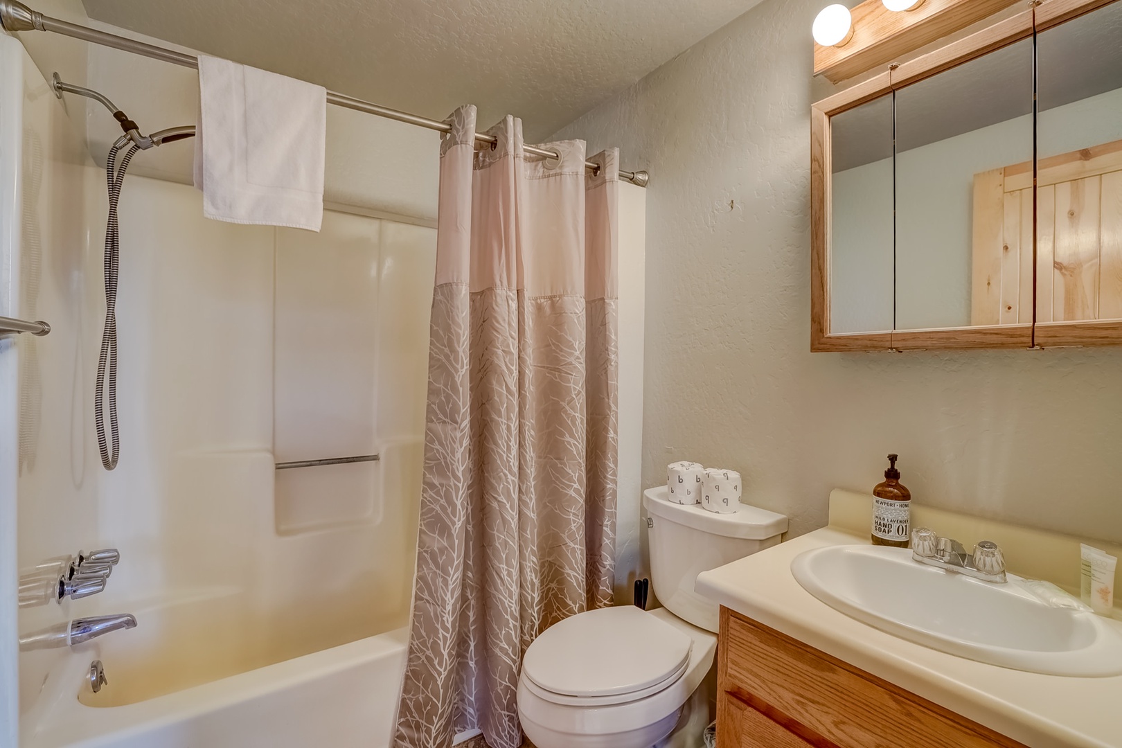 Bathroom 1 with shower/tub combo (upstairs)