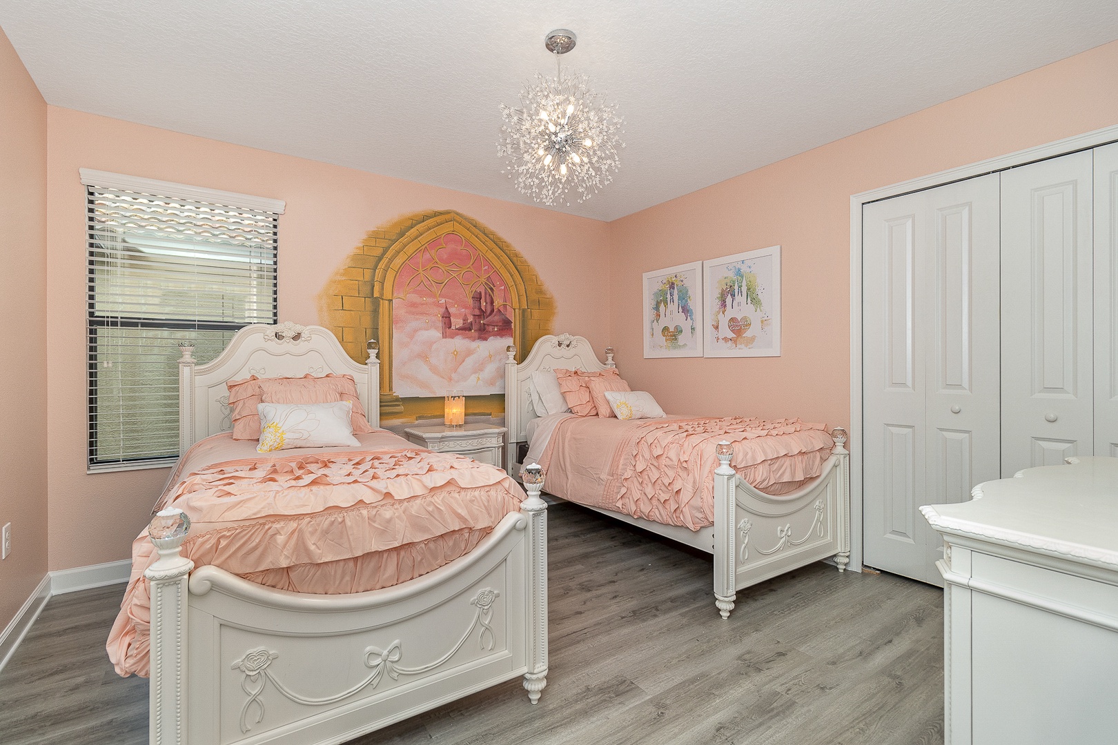 Bedroom 5 Princess themed with 2 Twin beds beds (2nd floor)