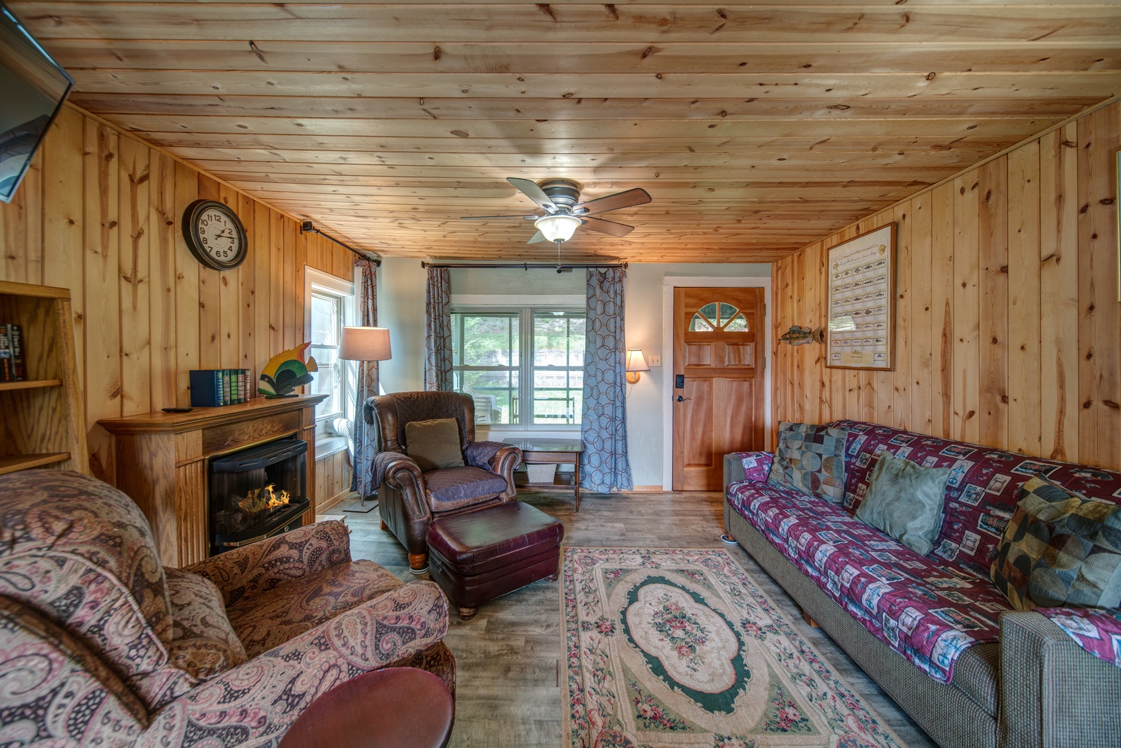 Curl up beside the gas log fireplace & stream all your favorite entertainment