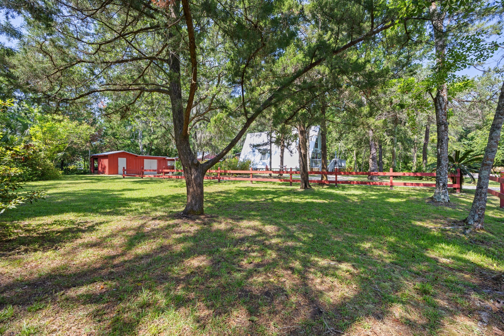 Soak up nature in the spacious yard