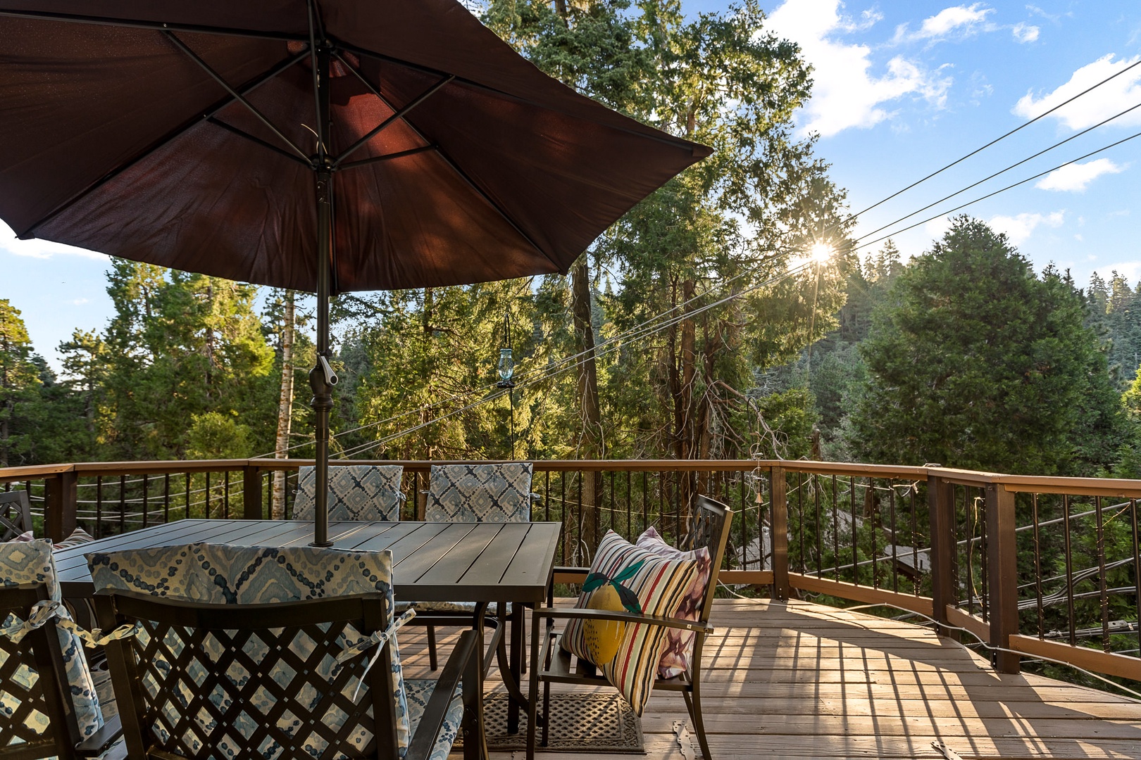 Dine or lounge the day away on the back deck