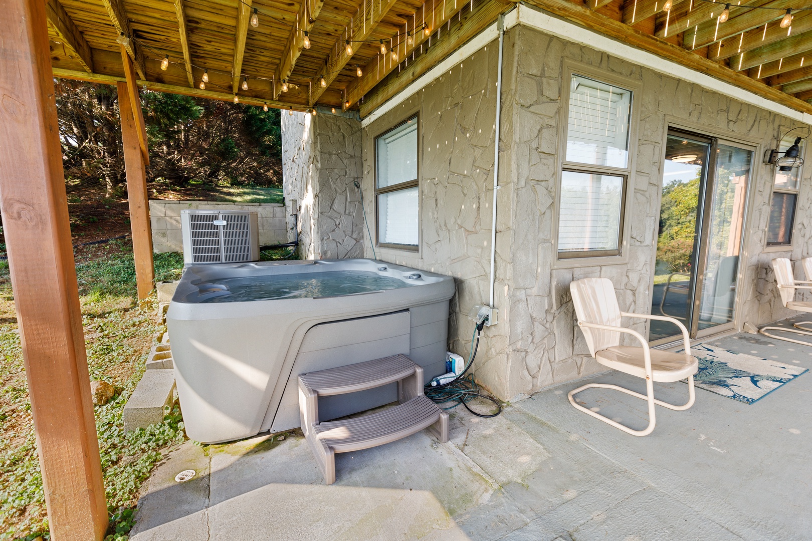Private hot tub for you and your guests to enjoy