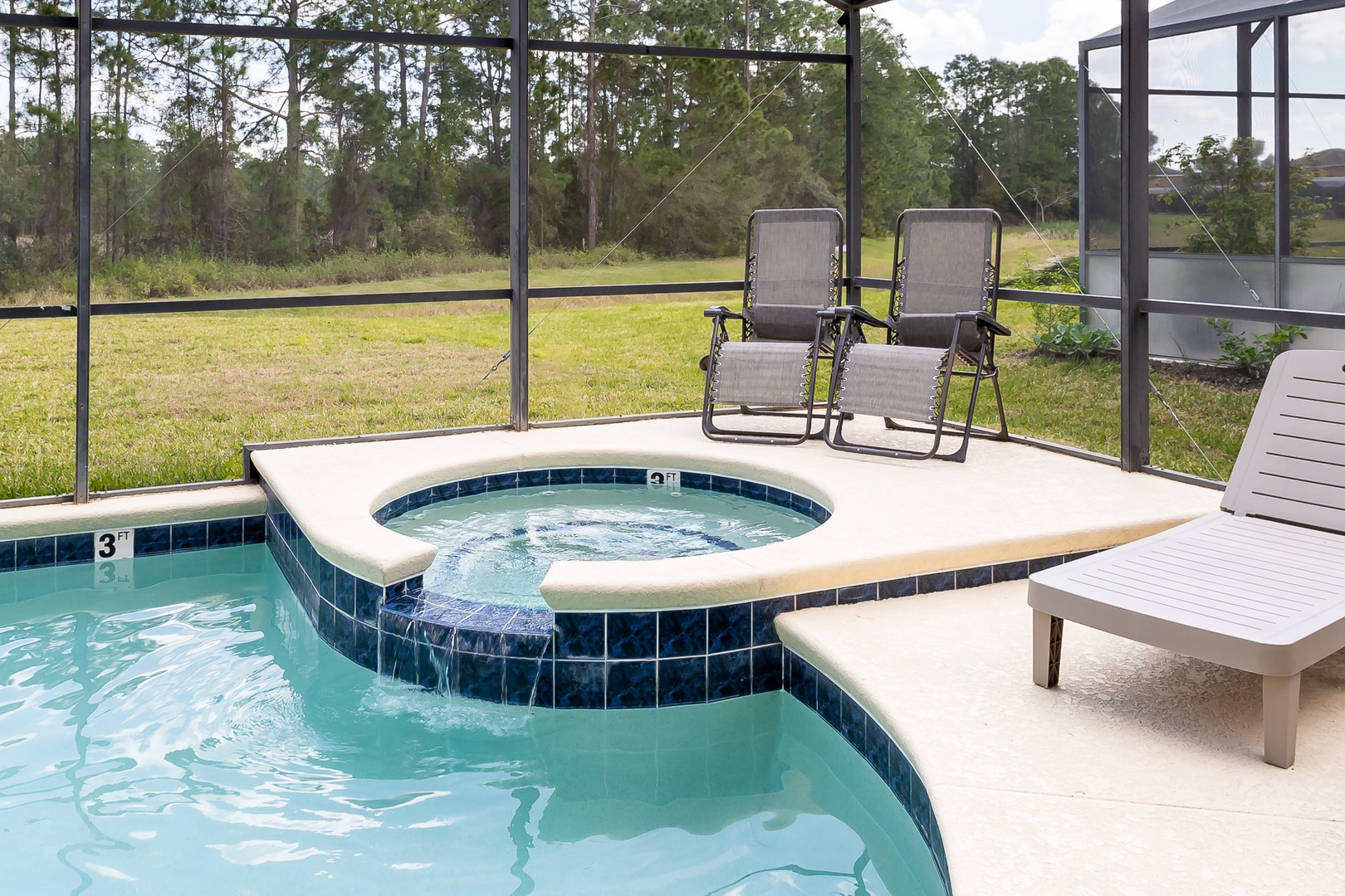 Lounge the day away or make a splash in your sparkling private pool