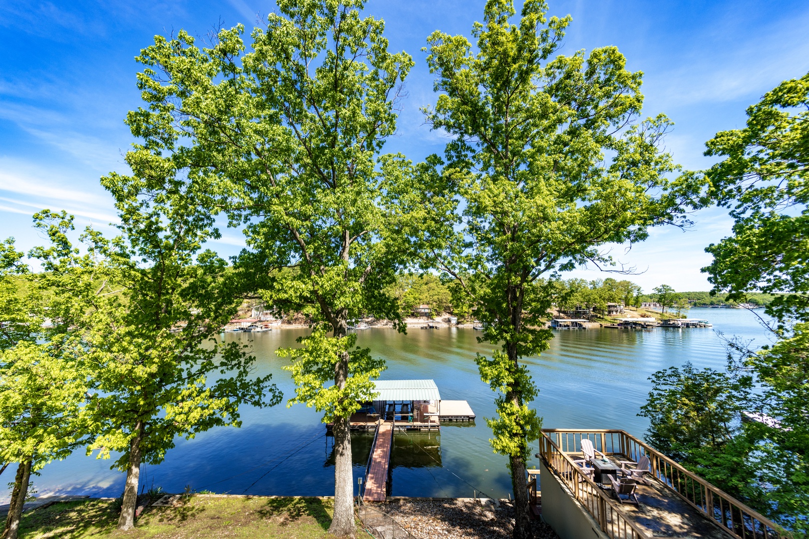 Enjoy the view from the spacious deck