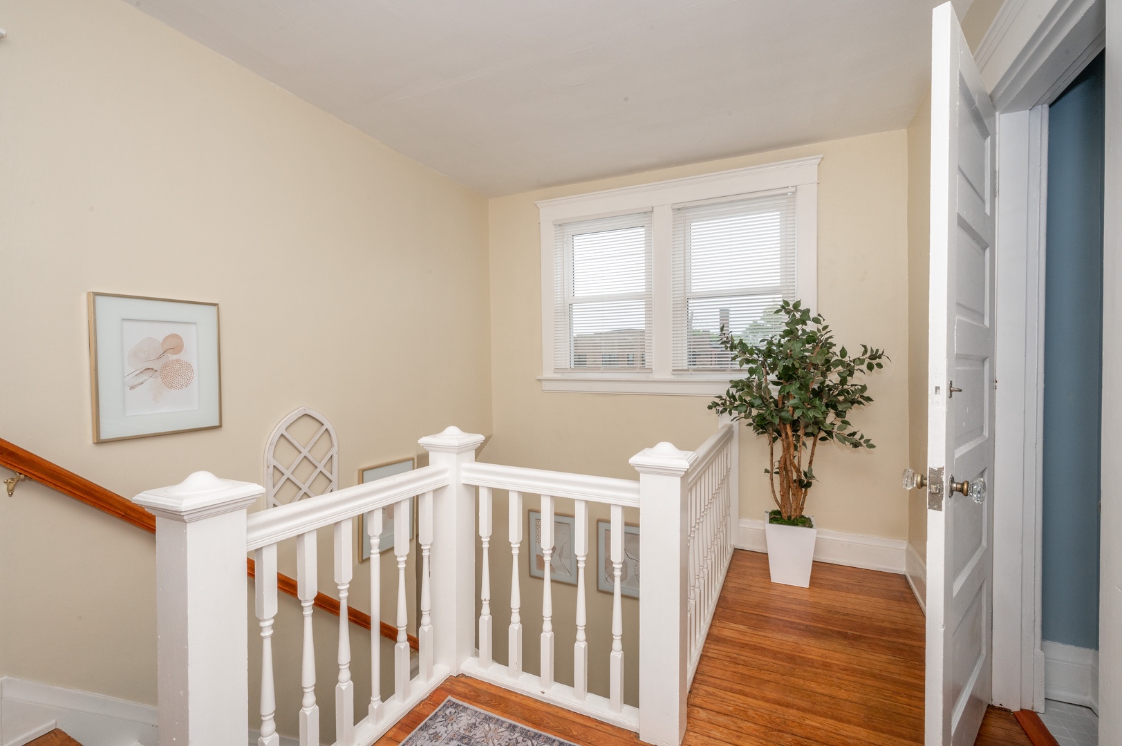 The spacious 2nd floor landing provides access to this home’s 3 bedrooms