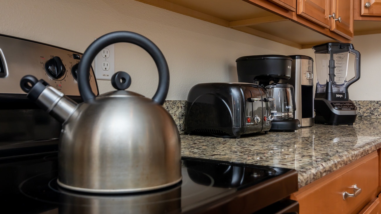 All the appliances, kitchen utensils, and outdoor cooking equipment in the kitchen for your use